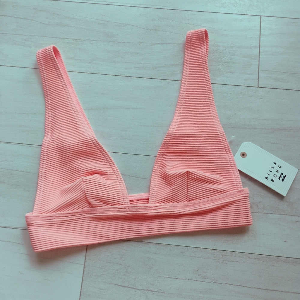 BILLABONG NEW Tanlines Remi Plunge Bikini Top